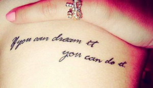 Charming Black Small Quote Tattoos for Girls