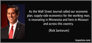 called our economic plan, supply-side economics for the working man ...