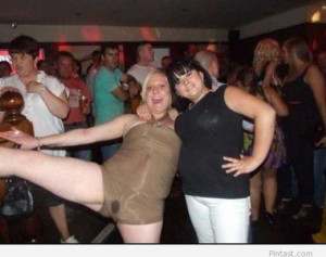 Funny girl fail picture at a party