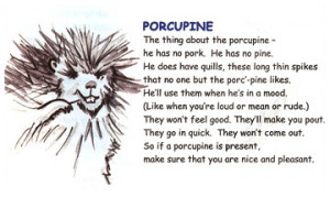 Porcupine from Great Lakes Rhythm and Rhyme by Denise Rodgers