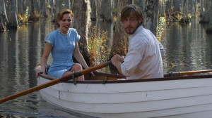Rachel McAdams and Ryan Gosling in the film version of The Notebook .