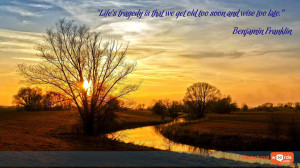 Inspirational Wallpaper Quote by Benjamin Franklin