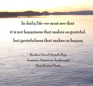 Inspirational Quote on being thankful–Happy Thanksgiving Day!