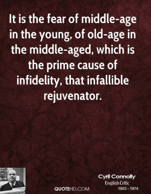 It is the fear of middle-age in the young, of old-age in the middle ...
