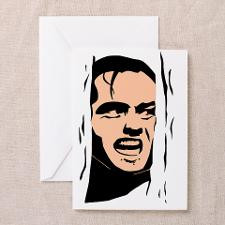 the shining heres johnny stencil gra Greeting Card for