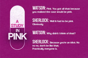 Study in Pink Quote Sherlock Holmes BBC Benedict Cumberbatch Martin ...