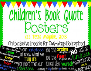 Children's Book Quote posters
