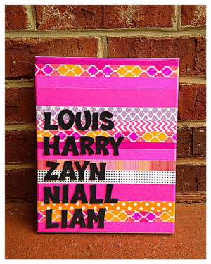 One direction canvas 8 x 10 on Etsy, $14.00