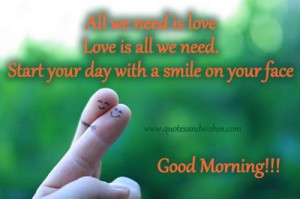 Start your day with a smile on your face good day quote