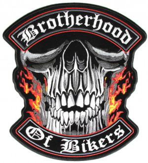 Brotherhood Of Bikers Large Vest Biker Patch