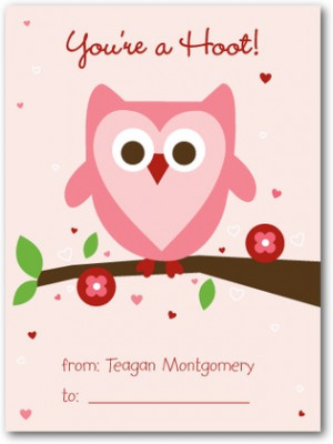 Owl Love - Valentine's Day Cards for Kids - Ann Kelle - Chenille ...