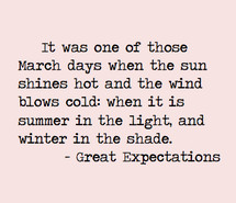 great expectations, march, quote, summer, winter