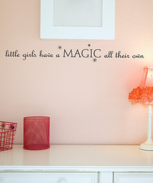 Belvedere Black 'Little Girls Magic' Wall Quote
