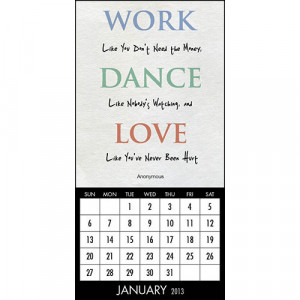 ... Obsolete >Inspirational Quote 2013 Mini Magnetic Mount Wall Calendar