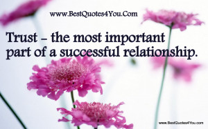 Trust The Most Important Part Of Successful Relationship