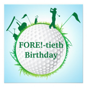 Men's Golfing 40th Birthday Invitation - Zazzle.com.au