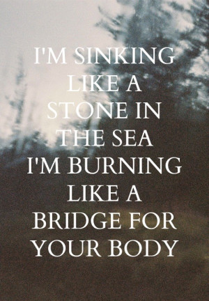 love photography text music beautiful lyrics Grunge body Brand New sea ...