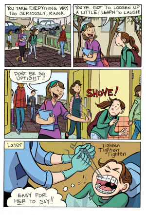 Pictures From the Book Smile by Raina Telgemeier