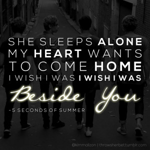 Seconds Of Summer Beside You Lyrics