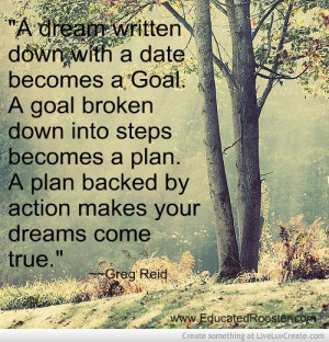 Each action you take in achieving your goal brings you a step closer ...
