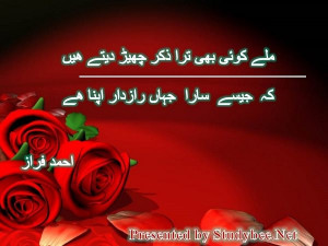 Faraz-Love-Poetry-Milay-koi-bhi-tera-zikar-cher-dety-hain-k-jesay-sara ...