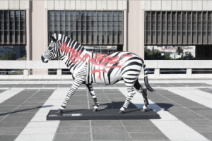 Zebra Art on the streets of the city