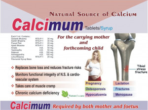 Natural source of calcium is CALCIMUM Tablets and Syrup.