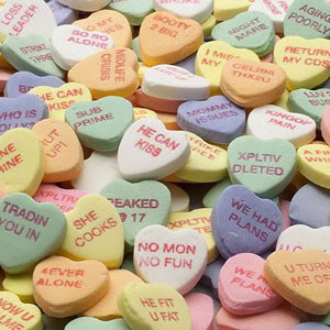 We've all seen 'em and munched 'em -- those Valentine's Day candy ...