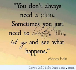 Mandy Hale quote on needing a plan