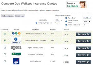 Compare Dog Walkers Insurance Quotes Online