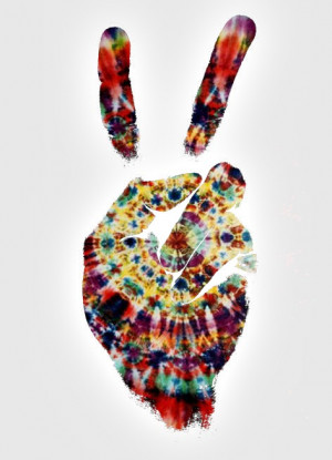 trippy mine acid peace tie dye