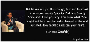 this though, first and foremost: who's your favorite Spice Girl? Mine ...