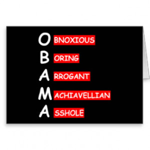 Offensive,insulting anti Obama Card