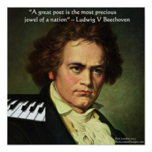 Beethoven & Poet Is A Jewel Quote Poster Posters