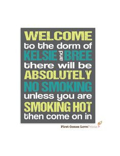 PRINTABLE Smoking Hot Customized Dorm Art by FirstComesLovePrints, $12 ...