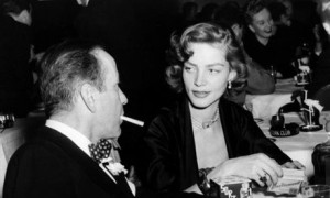 Lauren Bacall and Humphrey Bogart happy to have watched her on the ...