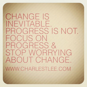 Change #Progress. Atta boy Charles!