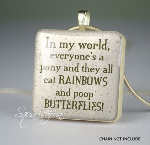 Butterfly quote necklace