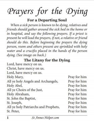 Catholic Prayers for the Dying