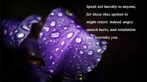 Lord Buddha Quotes : Speak not harshly to anyone. .