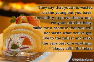18th Birthday Quotes For Your Son ~ 18th Birthday Wishes