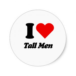 love heart tall men round sticker