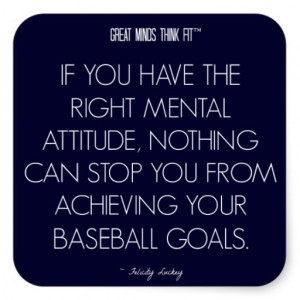 Baseball Quote 5: Attitude for Success Sticker