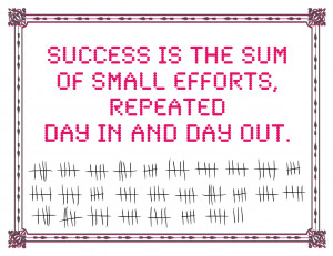 Success Is The Sum Of Smal Efforts, Repeated Day In And Day Out