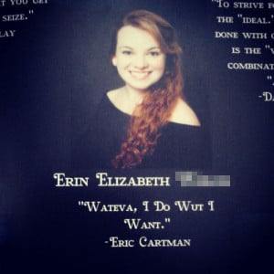 funny yearbook quotes cartman