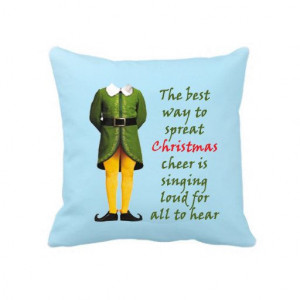 Funny Christmas elf quotes Pillow case 18x18 by DreamsPillow, $15.99