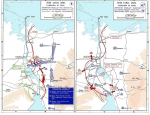 Yom Kippur War – Sinai front 15-23 October, 1973 (via Wikipedia )