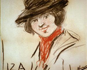 Drawing of Eliza Doolittle, a character from George Bernard Shaw's