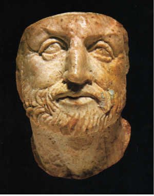 ... ivory portrait, believed to be of Philip II, from the tomb at Vergina