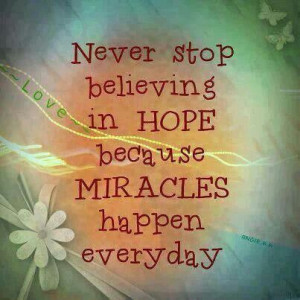 Miracles happen every day